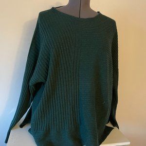 Eileen Fisher Dark Green Ribbed Sweater